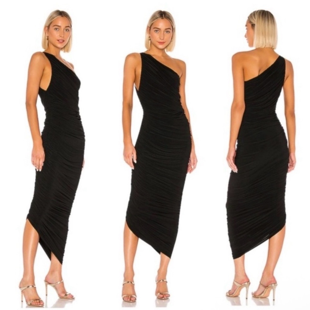 Norma Kamali Black Diana dress; One Shoulder Dress size Small